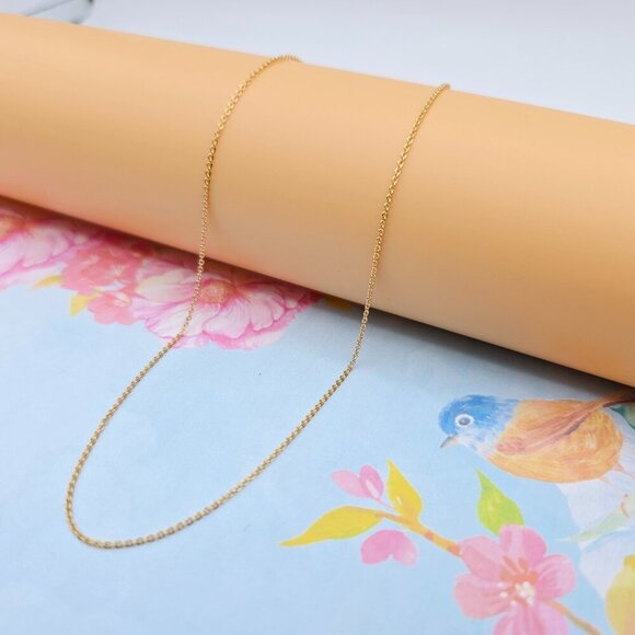 "Elegant Rose Gold Cable Chain Necklace, 24 Inch, Gold Plated Brass, XPNL0100 - Picture 3 of 12